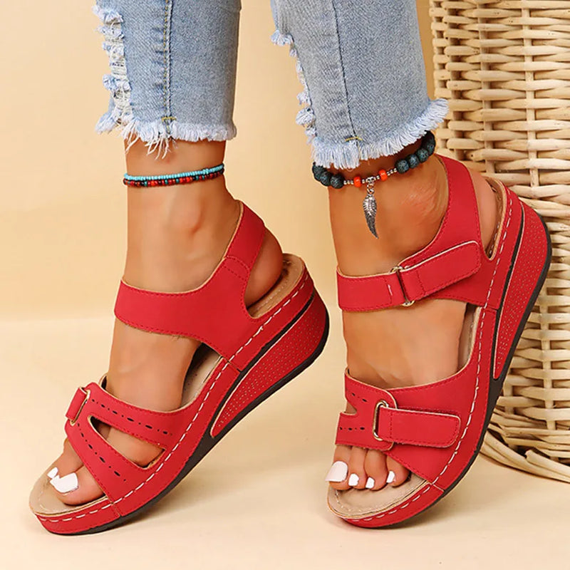 Women Sandals Soft Bottom Wedge Heels Sandals Summer Shoes Women Platform Sandalias Mujer Elegant Wedges Shoes for Women Tacon