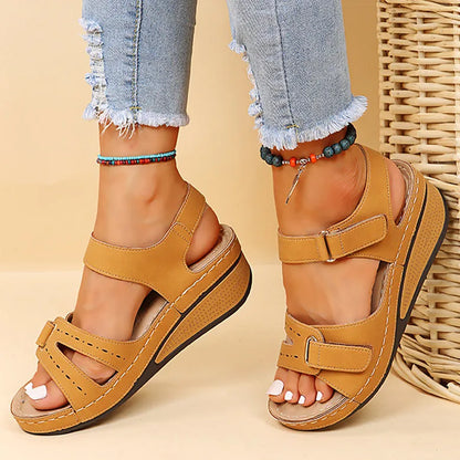 Women Sandals Soft Bottom Wedge Heels Sandals Summer Shoes Women Platform Sandalias Mujer Elegant Wedges Shoes for Women Tacon